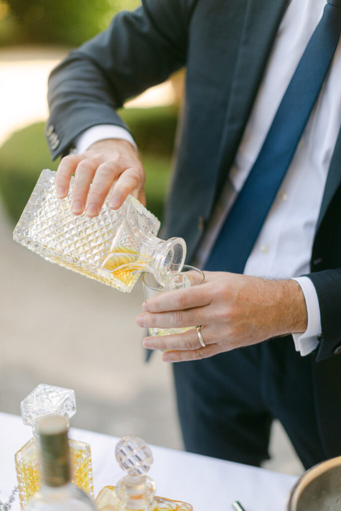Sip, savor, celebrate: cocktail hour at romantic wedding La Durantie