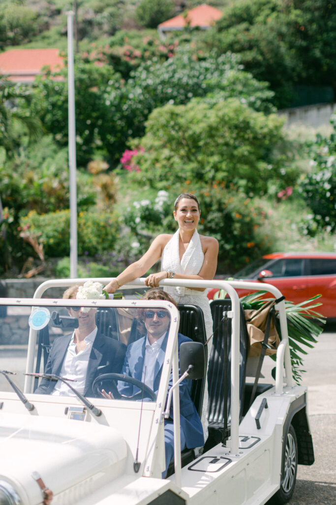 St Barts Beach Wedding arrivals at Gustavia Mairie