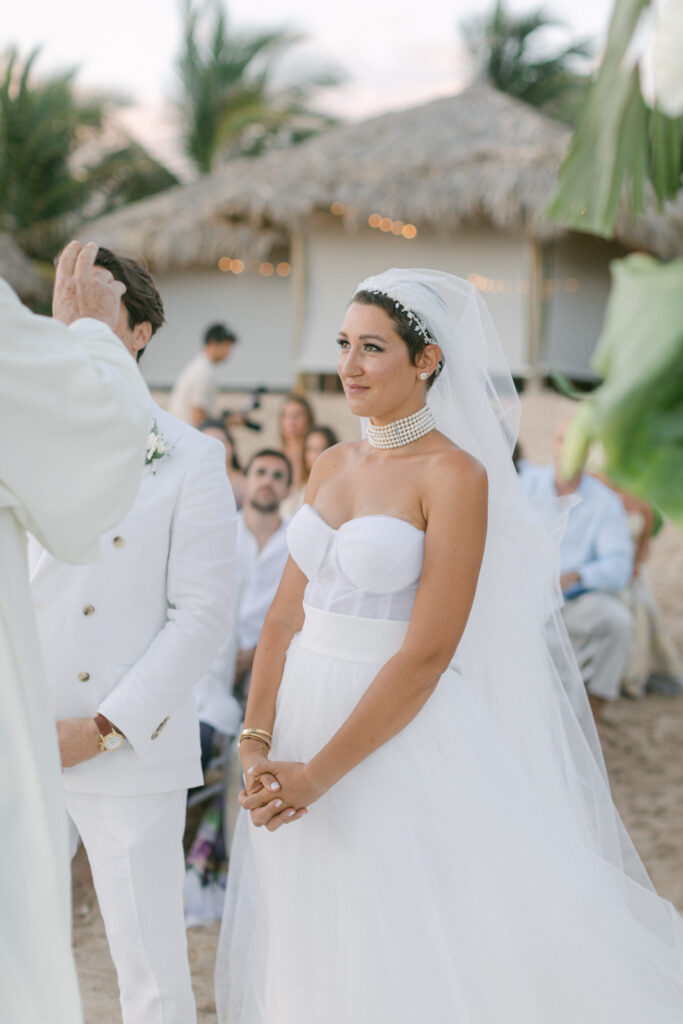 St Barts Beach Wedding vows exchanged at Le Toiny shore