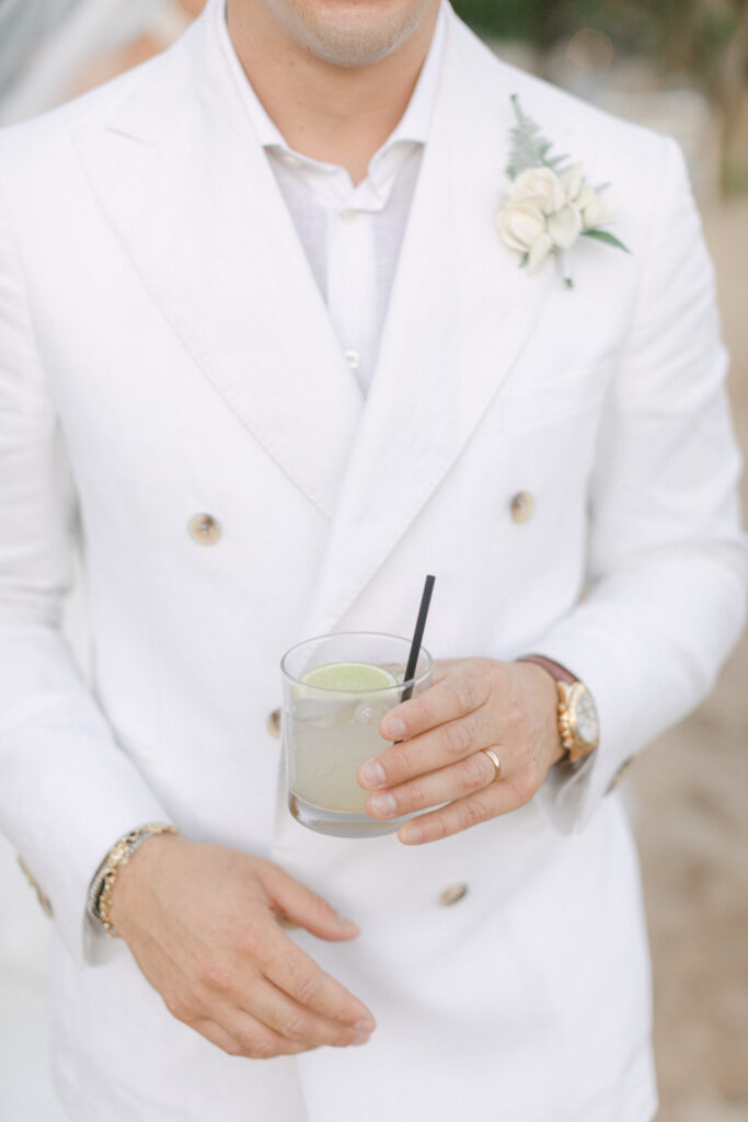 Toiny's crafted cocktails for the St Barts Beach Wedding