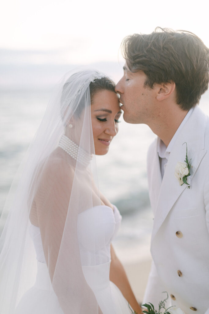 Laughter and love during the couple's St Barts Beach Wedding