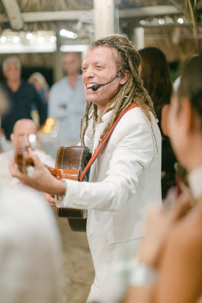 Captivating guitar performances by Don Soley for St Barts Beach Wedding