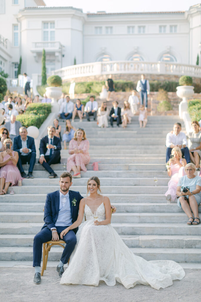 Couple's bliss, captured at French Riviera, Wedding at Castel Bay.