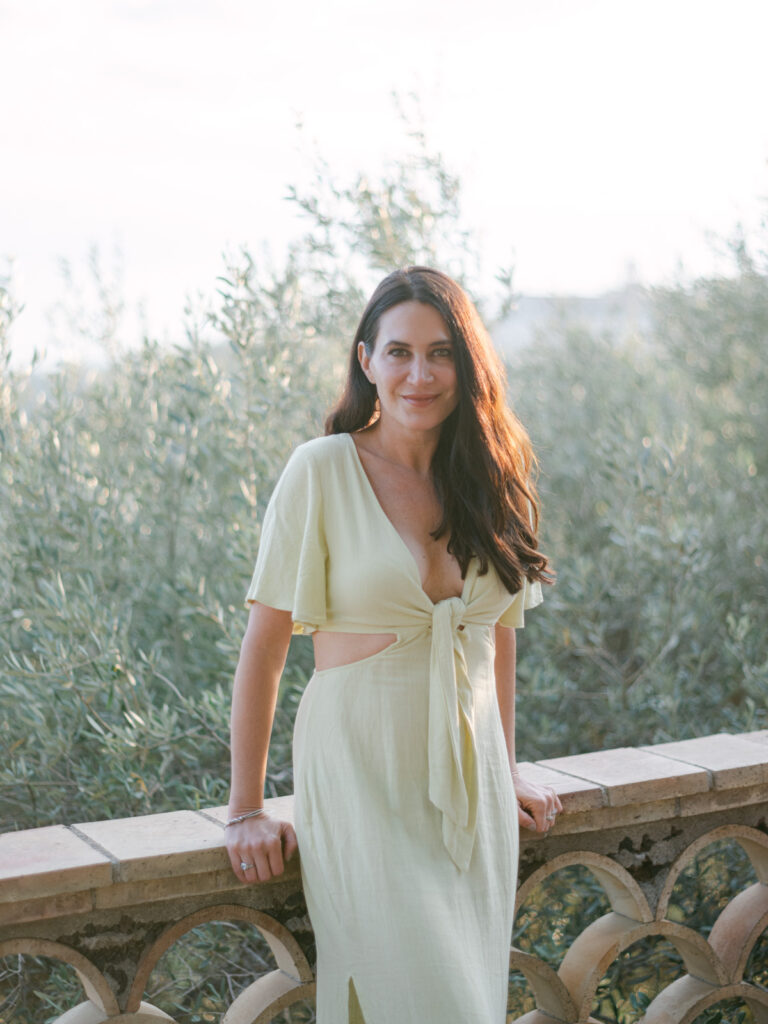 Romantic embrace during engagement session Taormina