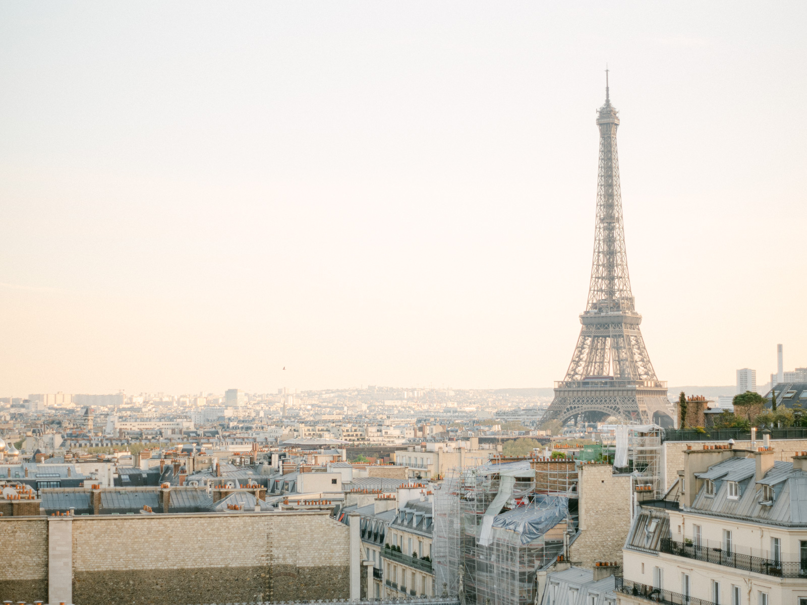 Eiffel Tower view from Four Seasons George V Paris, iconic setting for a Paris palace wedding