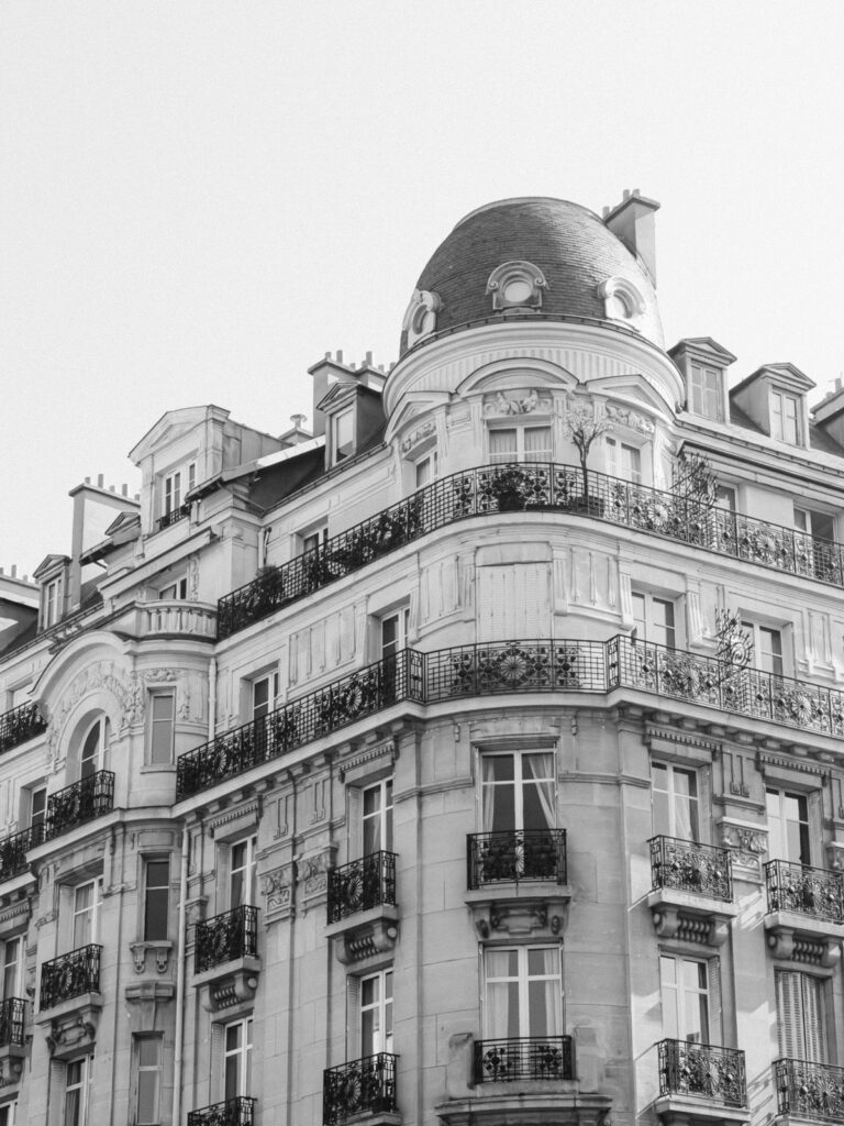 Haussmann-style architecture in Paris, elegant backdrop for a Paris palace wedding
