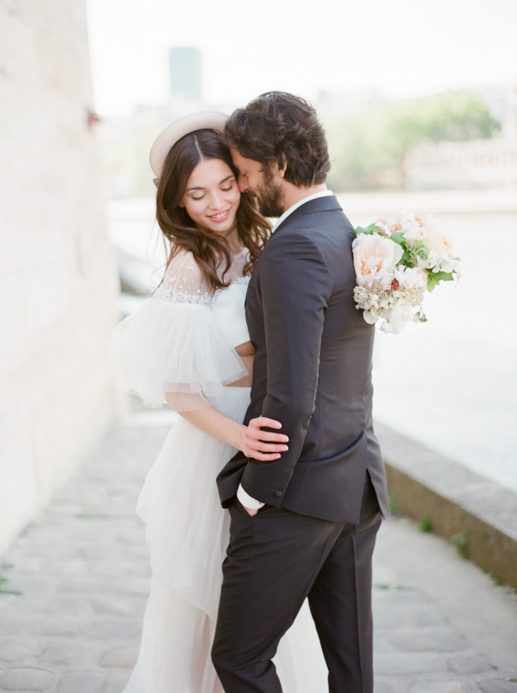 Fine art wedding photographer France – elegant bridal portrait
