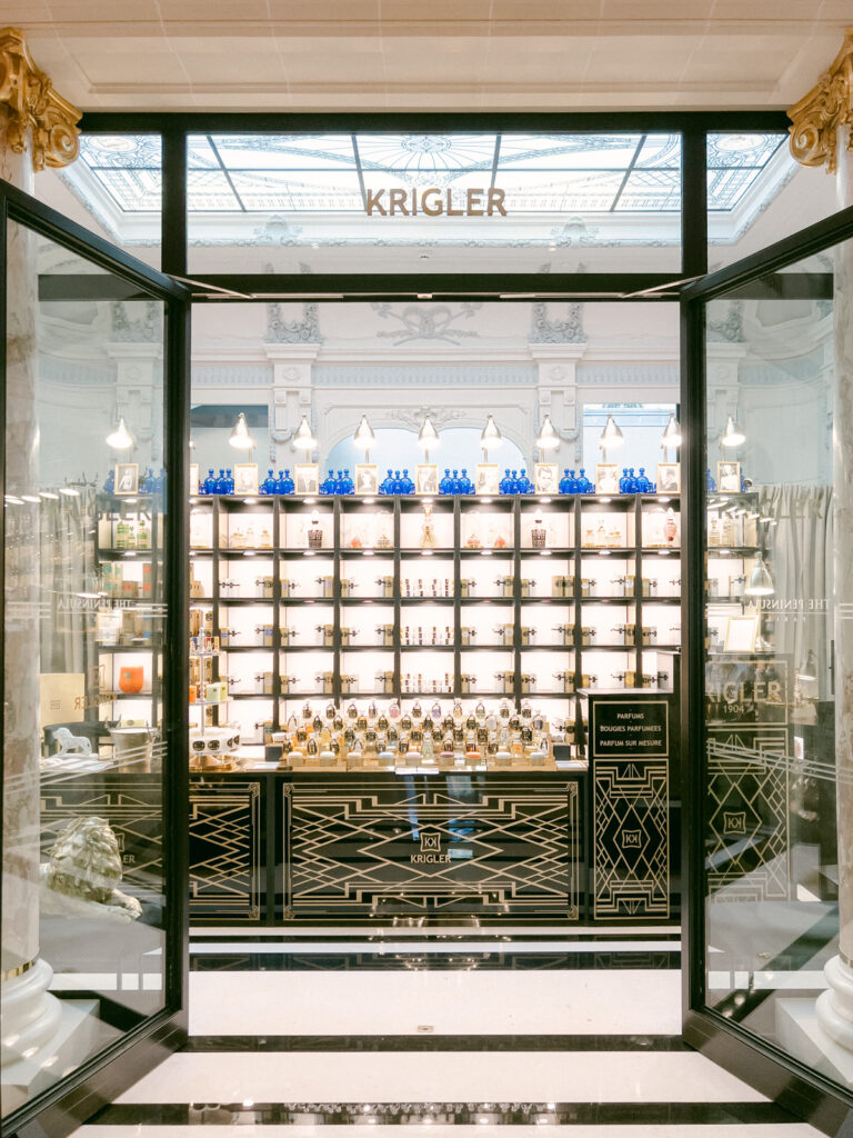 Krigler perfume boutique inside The Peninsula Paris