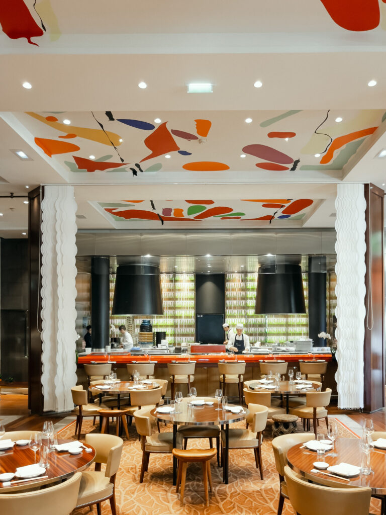 Contemporary restaurant at Le Royal Monceau Paris, stylish venue for luxury weddings