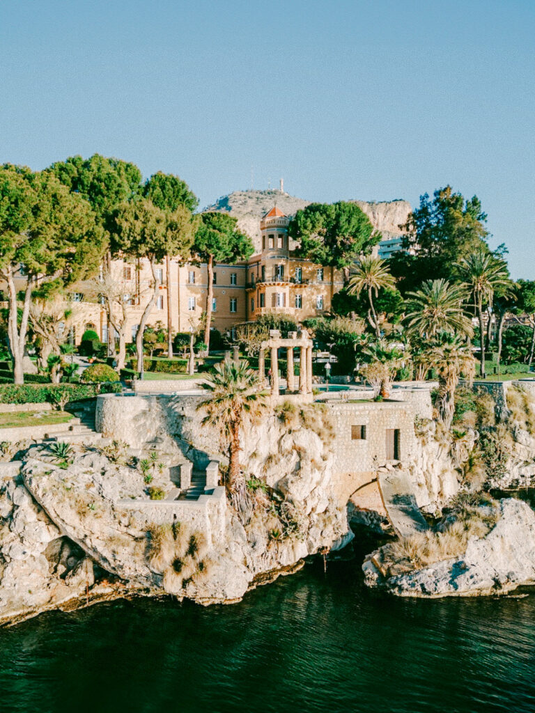 engagement shoot in Palermo Italy at Villa Igiea and historic city streets