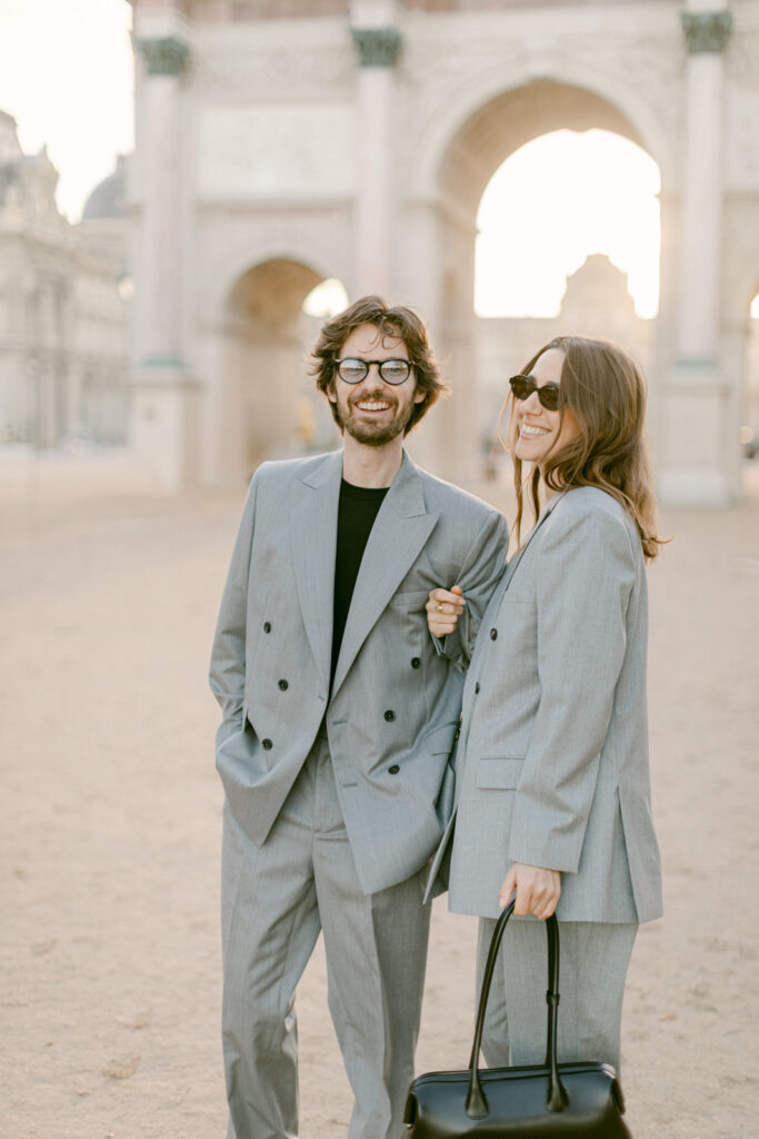 Sunrise couple session in the Tuileries Gardens