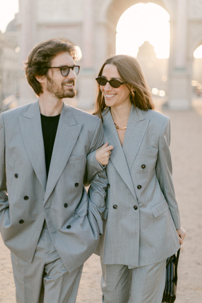 Sunrise couple session in the Tuileries Gardens