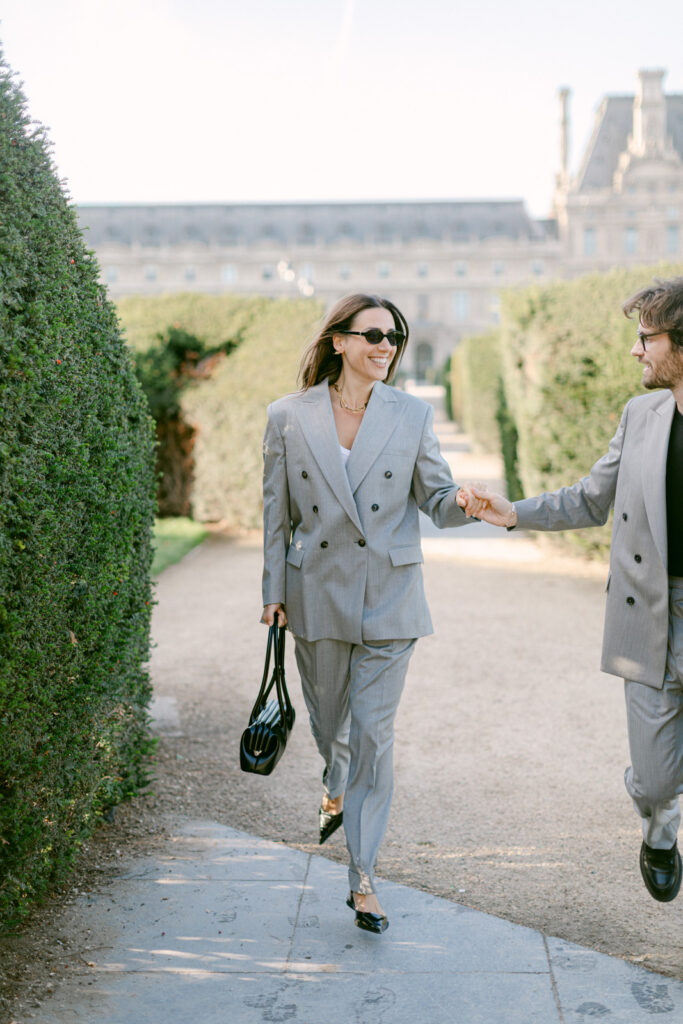 Sunrise couple session in the Tuileries Gardens